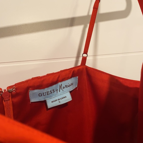 Like New, whimsical Marciano bright red dress, size large - Picture 4 of 5